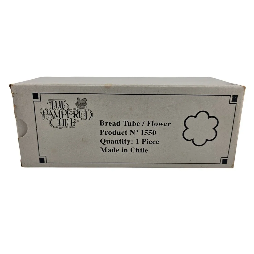 Pampered Chef Flower Bread Tube 1550 Stainless Steel Silver NEW Baking Tool Gift